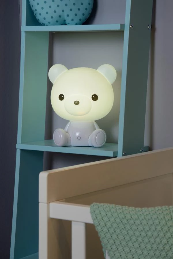 Lucide DODO BEAR - Table lamp Children- LED 3 StepDim - 1x3W 4000K - White - atmosphere 1